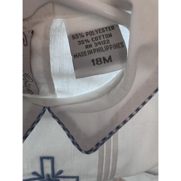 Carriage Boutique Embroidered Christening Romper & Bonnet Set 18 Months NEW $54 - Picture 8 of 14